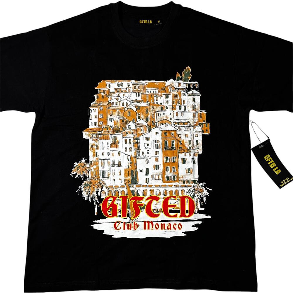 NWT GFTD LA Gifted Club Monaco Graphic Tee Black Men M